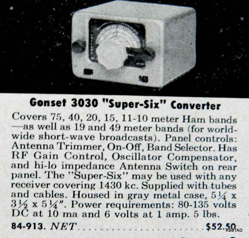 Gonset Super Six ad