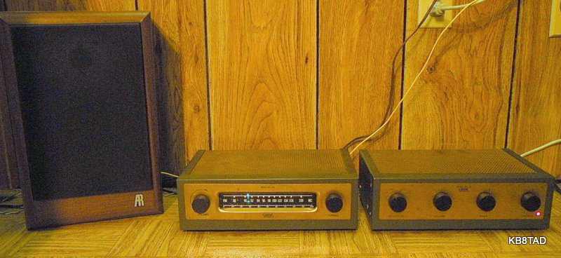 Eico HF-12 audio amp with Eico HFT-90 tuner