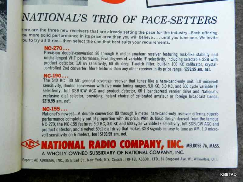 National NC-155 and NC-270 ad