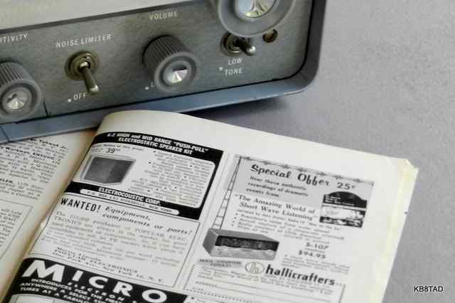 Hallicrafters S-107 and PE ad
