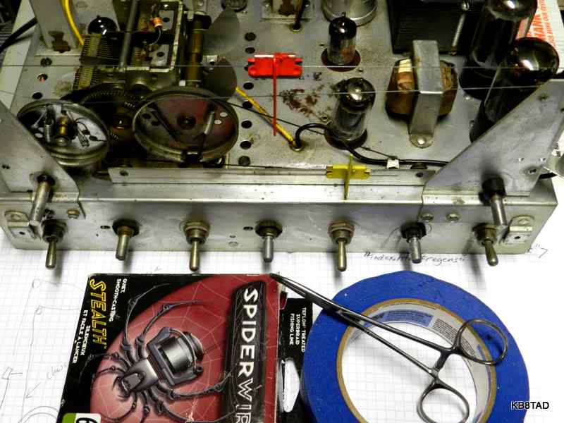 Hallicrafters S-107 dial string replacement