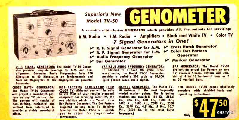 Moss /SICO ad for the TV-50
