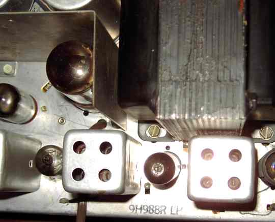 Zenith model 9H988R LP printed on chassis, heat shield is visible